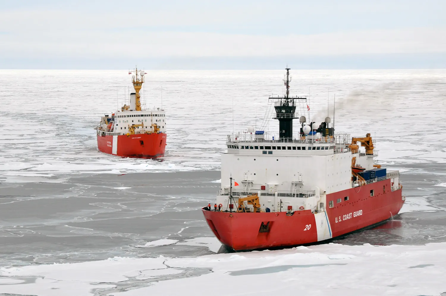 Two icebreakers